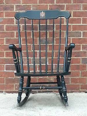 RARE Vintage S. BENT & Bros. OHIO STATE UNIVERSITY Buckeyes LOGO Rocking CHAIR • $274.95