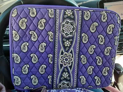 Vera Bradley LAPTOP Tamer SLEEVE Zip  Case Tablet Cover Simply Violet EUC Purple • $16.99