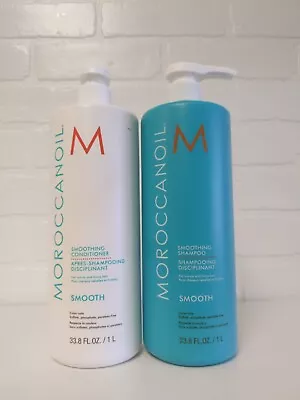 MOROCCANOIL SMOOTHING SHAMPOO & CONDITIONER DUO LITER SET (33.8 FL Oz. EACH) • $94.75