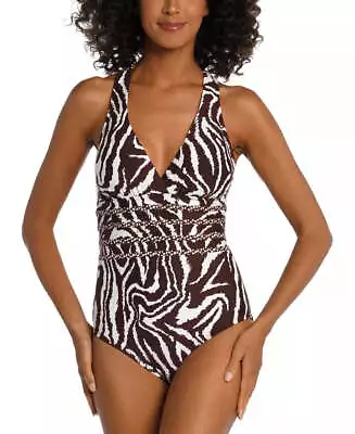 La Blanca Multi Strap Cross-Back One-Piece Swimsuit 30B 363 • $29.99