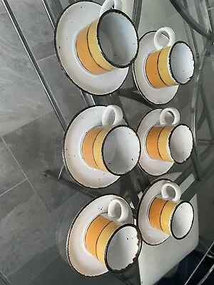 Midwinter Stonehenge Sun  Coffee Cups And Saucers X6 • £60