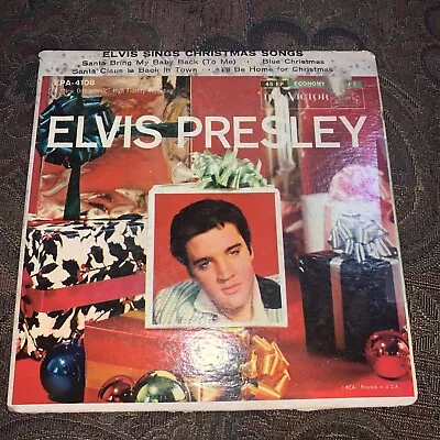 Elvis Presley EPA-4108 – Elvis Sings Christmas Songs / Amazing  45 & Pic Sleeve • $5