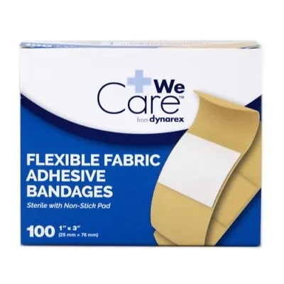 Dynarex Sterile Fabric Bandages 1 X3  Latex Free #3612 100 Band Aids • $8.41