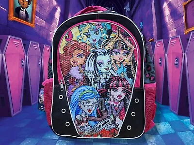 💀 2015 Mattel Monster High Kids School Backpack Factory New W/Tags! 💀 • $40