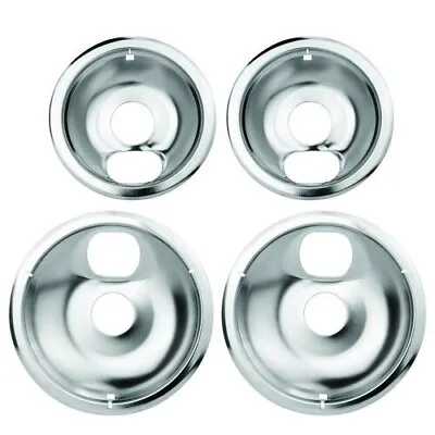 4 Pack Electric Stove Burner Drip Pan Bowl Set 6  & 8   Most Electric Ranges • $21.49