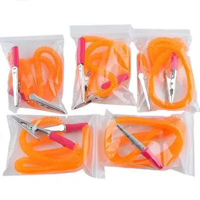 $4.65 • Buy 5 PCS Dental Patient Bib Clips Chains Napkin Holder Flexible Coil Plastic