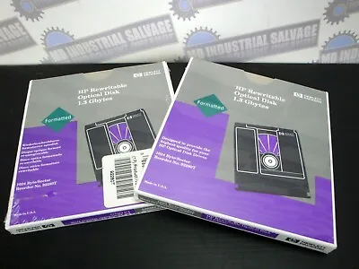 2 Disk - HP 92280T - HP OPTICAL 1.3 GB Rewritable MO Disk 1024 Bps (NEW SEALED) • $14.99