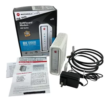 ARRIS SURFboard SB6141 Motorola Surf Board Modem 400 Series Power Cord & Cables • $19.95