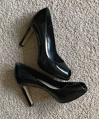 Via Spiga Black Patent Leather Heels Sz 8 • $12