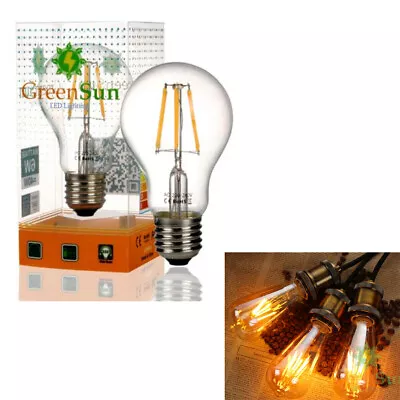 GreenSun LED Lighting E27 LED Retro Bulb Lamp 6W Vintage Globe Light Warm White • $15.99