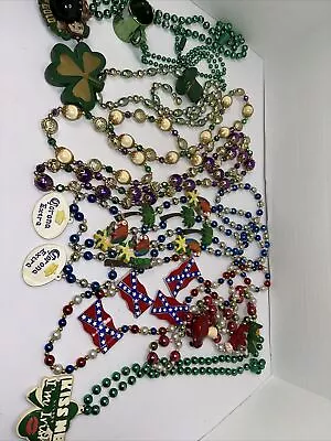 Lot Mardi Gras Beads Necklace Light Up Beer Corona Alligator Leprechaun Parrot • $32