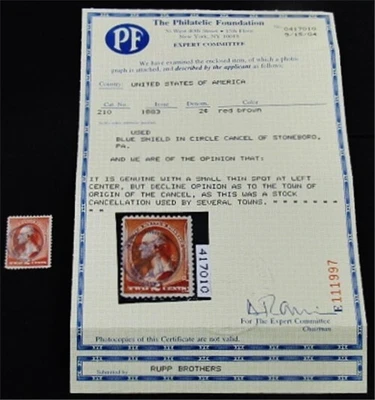 $1.25 • Buy Nystamps US Stamp # 210 Used Fancy Cancel PF Certification Paid $350  M17x1868