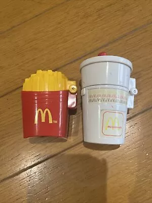 McDonalds 1996 Vintage Happy Meal Toys Fries Cup Flip Top Spinners • £5