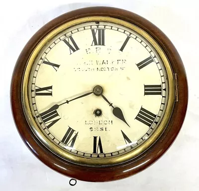 Rare Mahogany Fusee South Eastern Railway Wall Clock JOHN WALKER With 7.5   Dial • £2100