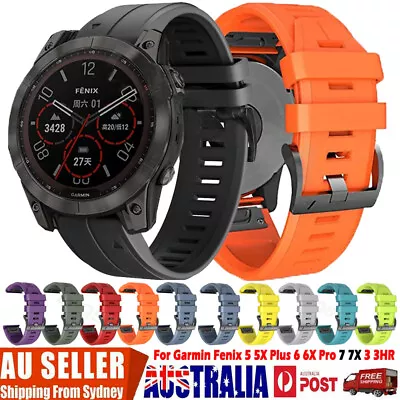 Silicone Band Strap For Garmin Fenix 7 7X 6 6X Pro 5 5X Plus Epix Quick Release • $7.99