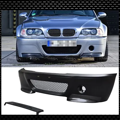 For BMW E46 98-04 CSL Style Front Bumper Body Kit Lower Splitters Aprons Lip PP • $504