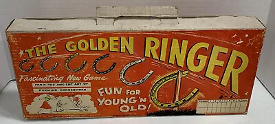 Vintage 1955 Raleigh Enterprises The Golden Ringer Horse Shoe Set Original Box! • $49.99
