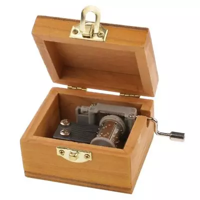 Wooden Hand-cranked Wind Up Music Decorative Box Toy Gift Castle In The Sky • $15.96