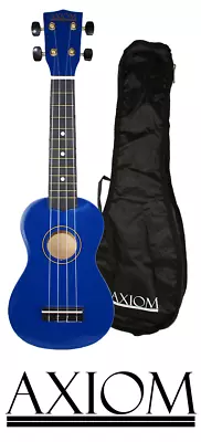 Axiom Spectrum Beginner Coloured Ukulele - Blue - With Carry Bag • $39.95