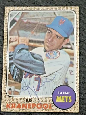 1968 ED KRANEPOOL  - AUTOGRAPHED -  #92 -  New York METS • $5.99