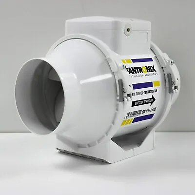 Bathroom Extractor Fan With Run On Timer Loft Mounted Inline • £37.79