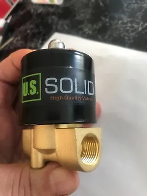 U.S. Solid Electric Solenoid Valve 3/8 Inch Brass 12V DC • $30