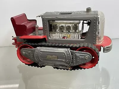 Vintage Battery-Operated Tractor Tin Litho By NOMURA Bulldozer Japan 50s Untest • $50