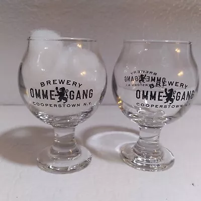 2 Ommegang Brewery Mini 4  Snifter Style Beer Glass Cooperstown New York Ny • $14.99