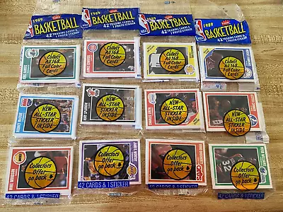 4-1989-90 Fleer Basketball Rack Pack • $109.95