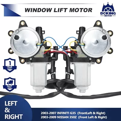 2X Window Motors For 03-07 Infiniti G35 & 03-09 Nissan 350Z Front Left And Right • $41.99