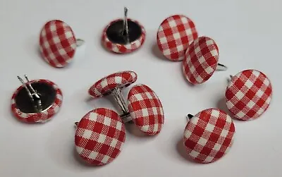 Decorative Fabric Brads Split Pins Paper Fasteners • £1