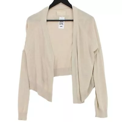 Zadig & Voltaire Women's Cardigan M Tan Silk With Cashmere V-Neck Cardigan • £84