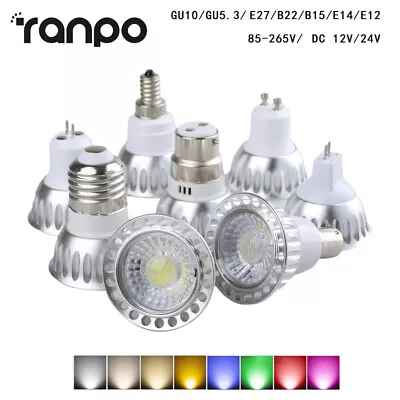 LED COB Spotlight Bulbs 5W Dimmable Lamp GU10 MR16 GU5.3 AC 110V 220V DC 12V 24V • $3.79