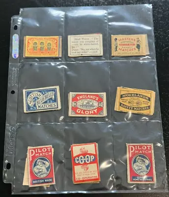 RARE COLLECTION OF 17 VINTAGE  MATCH BOX LABELS From AU UK EU Fast Shipping • $43.33