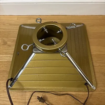 Vintage The Lorelei Revolving Musical Christmas Tree Stand Gold No. 66-RM W/BOX • $129