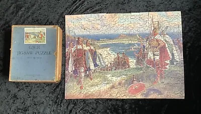 GWR Chad Valley Vintage Boxed Jigsaw Puzzle The Vikings Landing At St Ives • £18