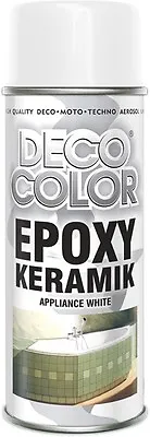 DECO COLOR PACK OF: WHITE EPOXY BATH SHOWER APPLIANCE SPRAY PAINT TOUCH UP 400ml • £9.98