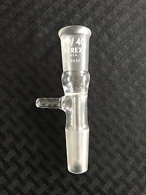$43.99 • Buy PYREX Glass 24/40 Vertical Vacuum Take-Off Suction Tube Adapter 9420-24 B