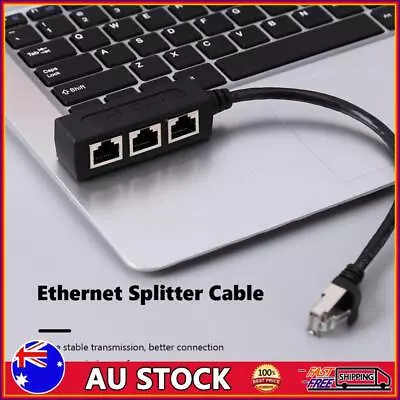 RJ45 LAN Ethernet Splitter Cable Adapter 1Male To 3 Internet Connector Extension • $11.93