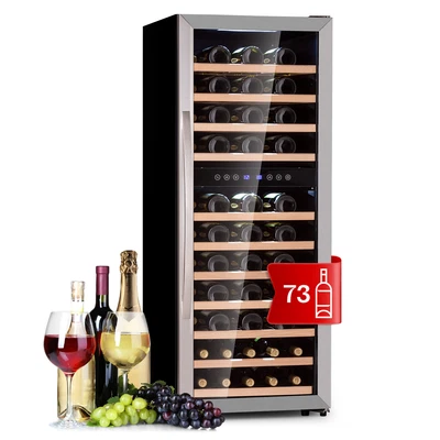 £674.99 • Buy Wine Fridge Refrigerator Drinks Cooler  2 Zones 73 Bottles 192 L Glass Door LED 