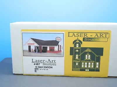 O Scale Kit Laser-Art Structures #487 ESSO GAS STATION New Complete In Open Box • $89.95