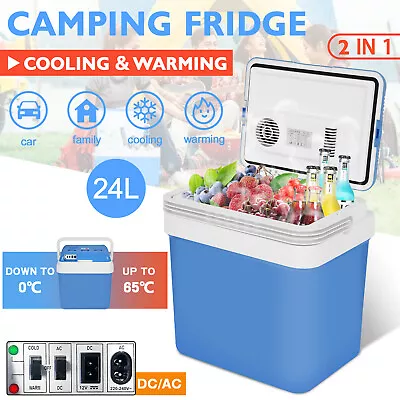 $107.95 • Buy 24L Camping Cooler And Warmer Mini Fridge Portable Car Home Refrigerators AC/DC