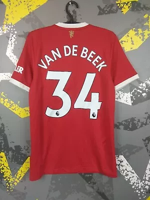 Van De Beek Manchester United Jersey 2021 SMALL Shirt Adidas H31447 Ig93 • $69.99