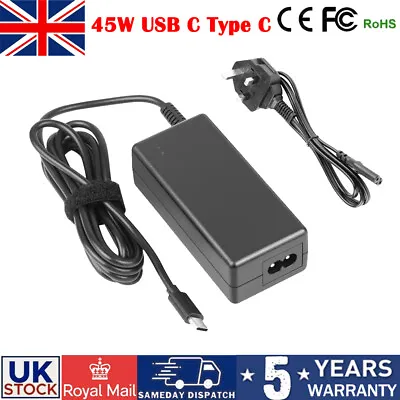 45W USB Type C AC Adapter Charger For Chicony A18-045N1A 45W Laptop Power Supply • £13.49