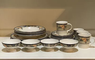 Mikasa Intaglio Garden Harvest 6 PIECE Place Setting For 4 INCLUDES Footed Bowl • $79.95