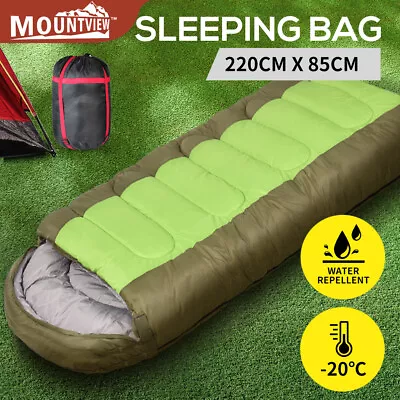 Mountview Sleeping Bag Outdoor Camping Single Bags Hiking Thermal -20℃ Winter • $44.99