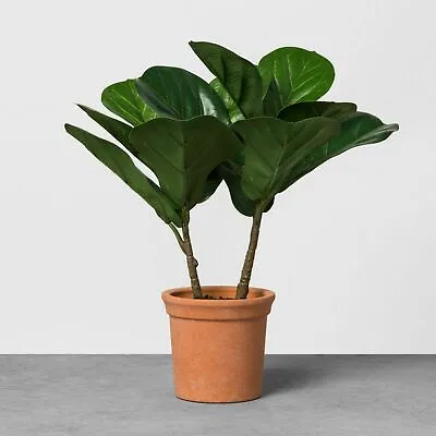 NEW Hearth & Hand With Magnolia Faux Fiddle Leaf Fig Plant In Teracotta Pot • £28.93