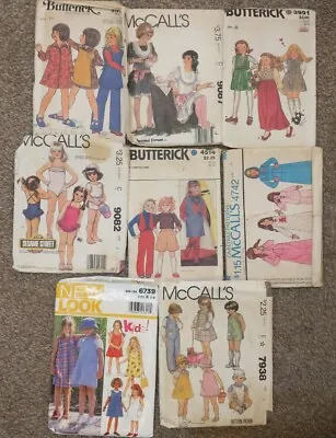 $0.99 • Buy Lot Of 8 Girl's Sewing VTG 70s 80s 90s Simplicity & More Patterns
