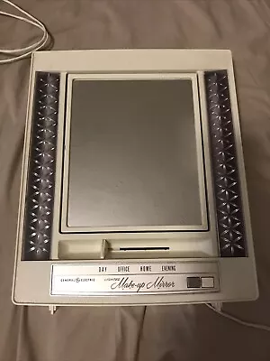 Vintage GE General Electric Lighted Make Up Mirror 4 Settings Model B21M-1 Works • $35