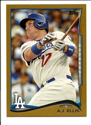 A.J. Ellis 2014 Topps GOLD #519 Mint Serial #'d 307/2014 Los Angeles Dodgers • $1.38
